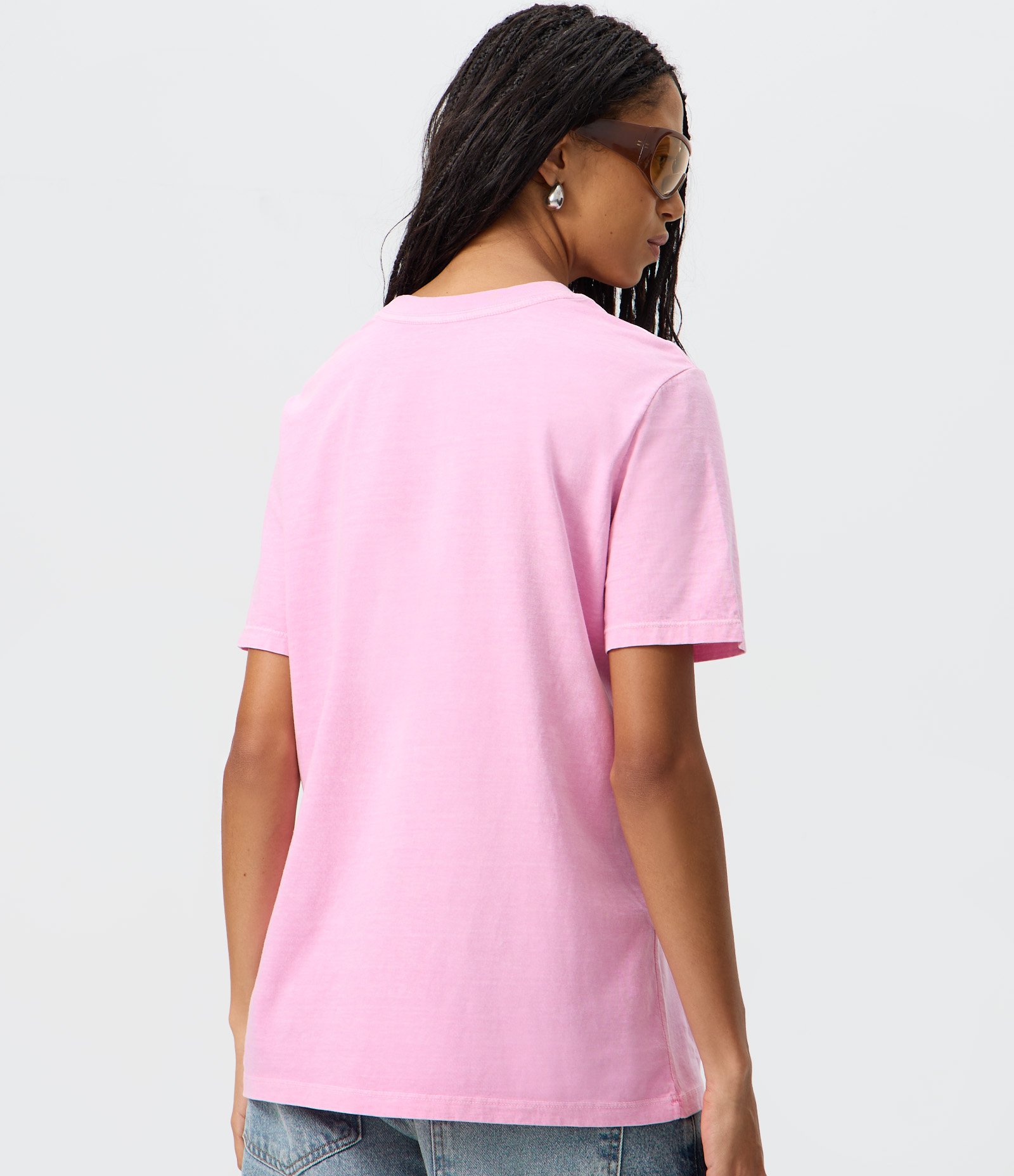 Camiseta em Algodão Estonado com Estampa do Metallica Rosa 4