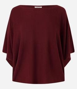 Blusa em Tricô com Mangas Amplas