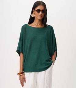 Blusa em Tricô com Mangas Amplas