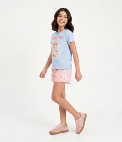 Short Infantil Moletom com Listra Lateral – Tam 5 a 14 Anos
