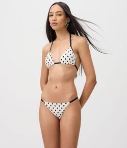 Biquini Calcinha String com Estampa Poá
