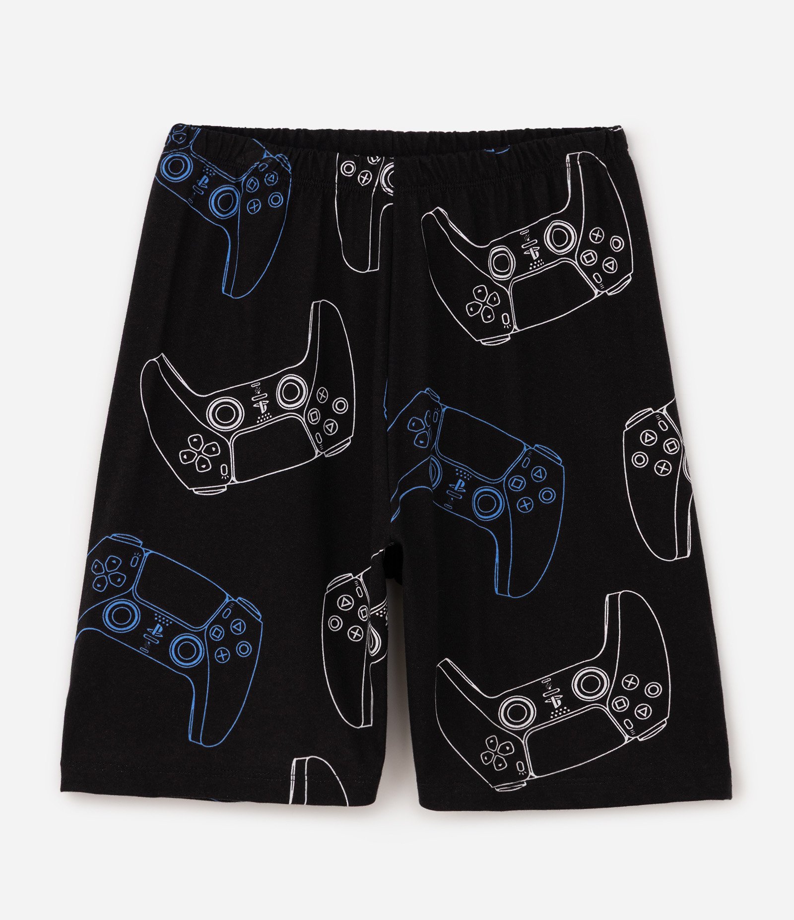 Conjunto de Pijama Infantil PlayStation com Blusa e Short - Tam 7 a 16 Anos Preto 4