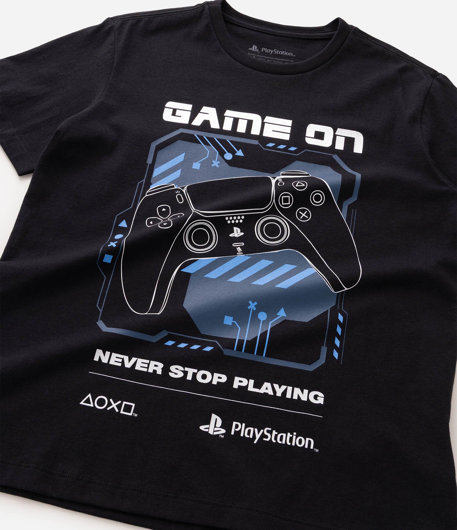 Conjunto de Pijama Infantil PlayStation com Blusa e Short - Tam 7 a 16 Anos Preto 5