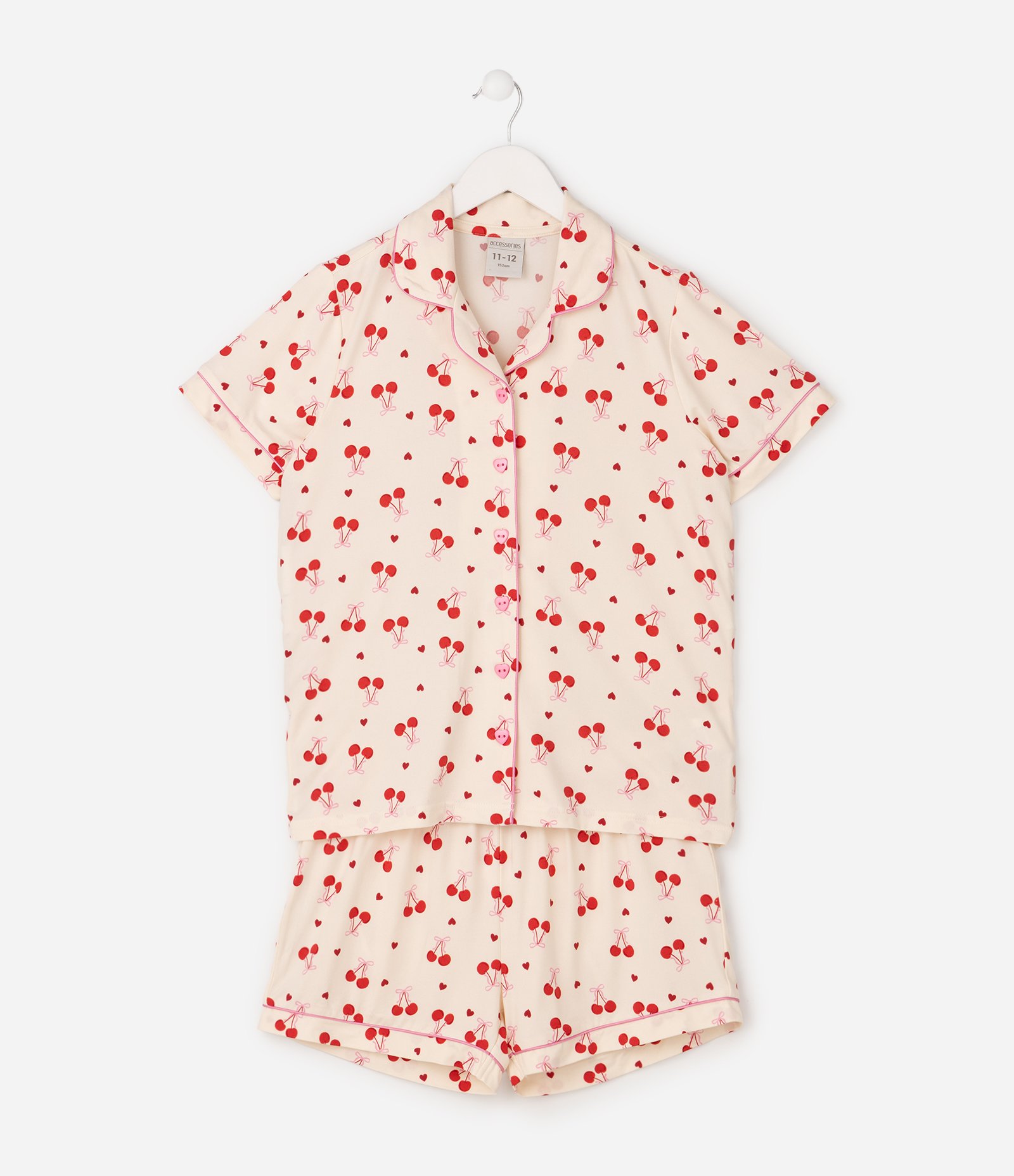 Pijama Infantil Peach Touch com Estampa Cereja - Tam 5 a 16 Anos Multicores 1