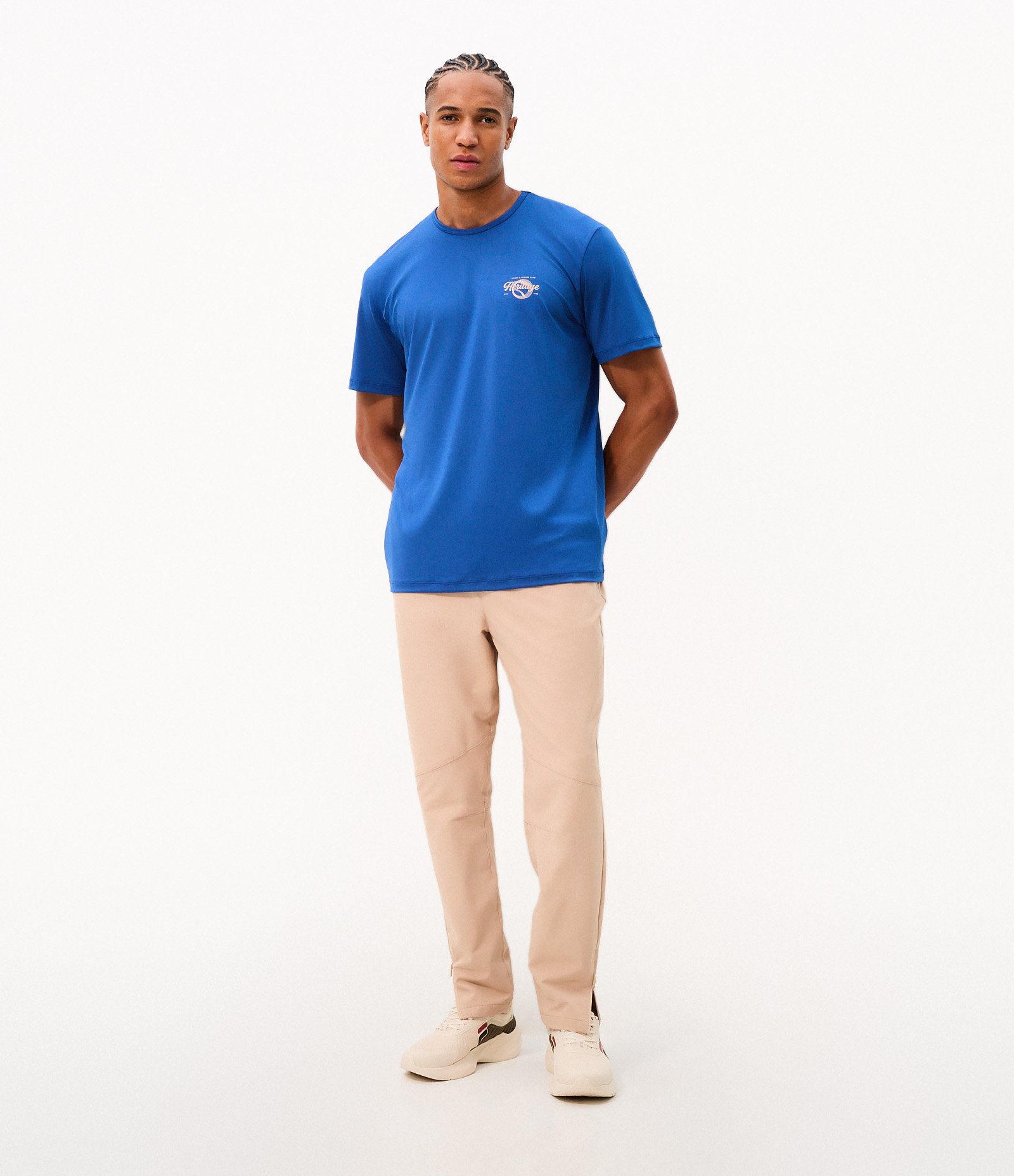 Camiseta Dry Esportiva com Lettering Heritage Azul 2