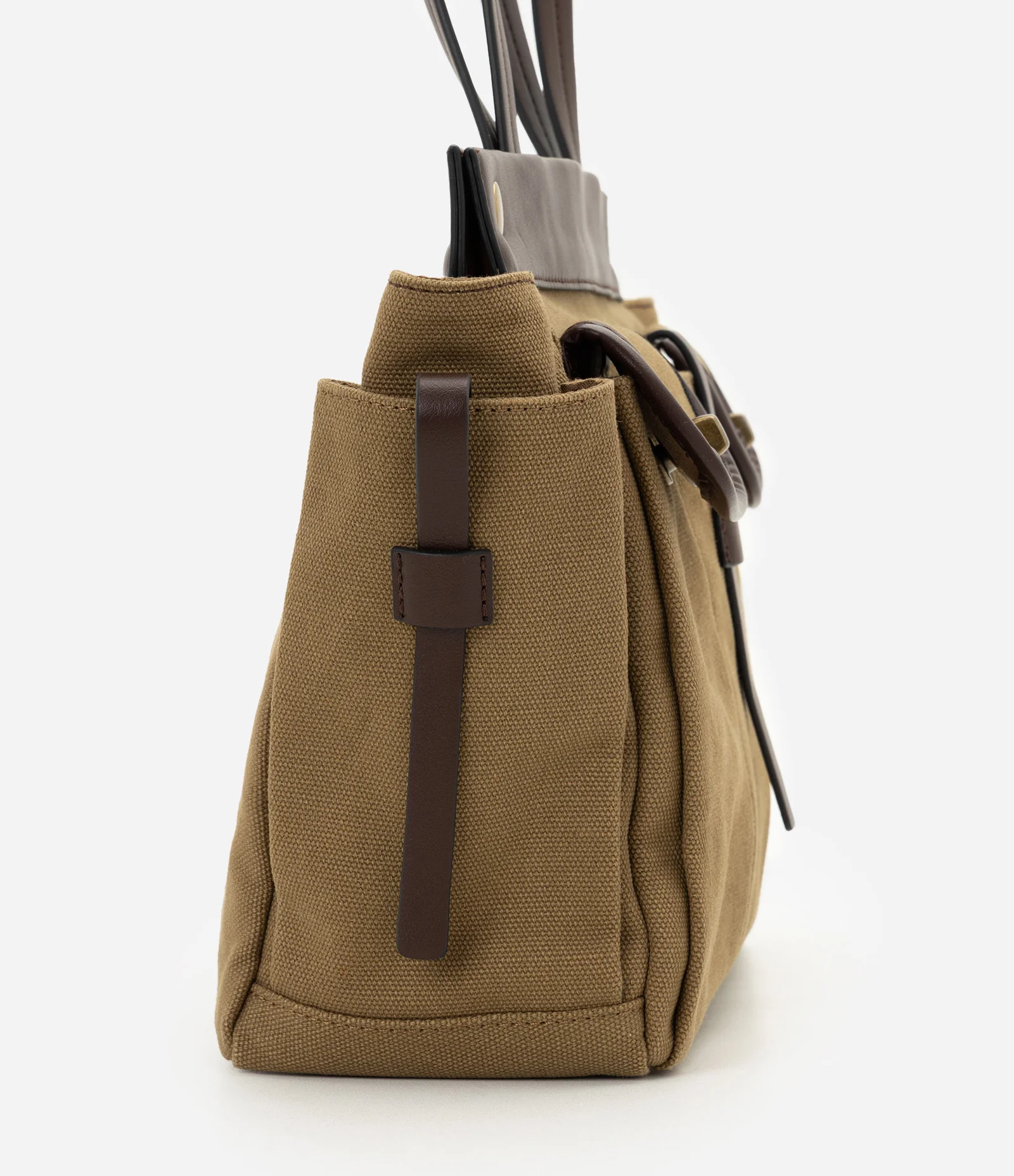 Bolsa Shopper Grande com Bolsos Frontais Bege 3