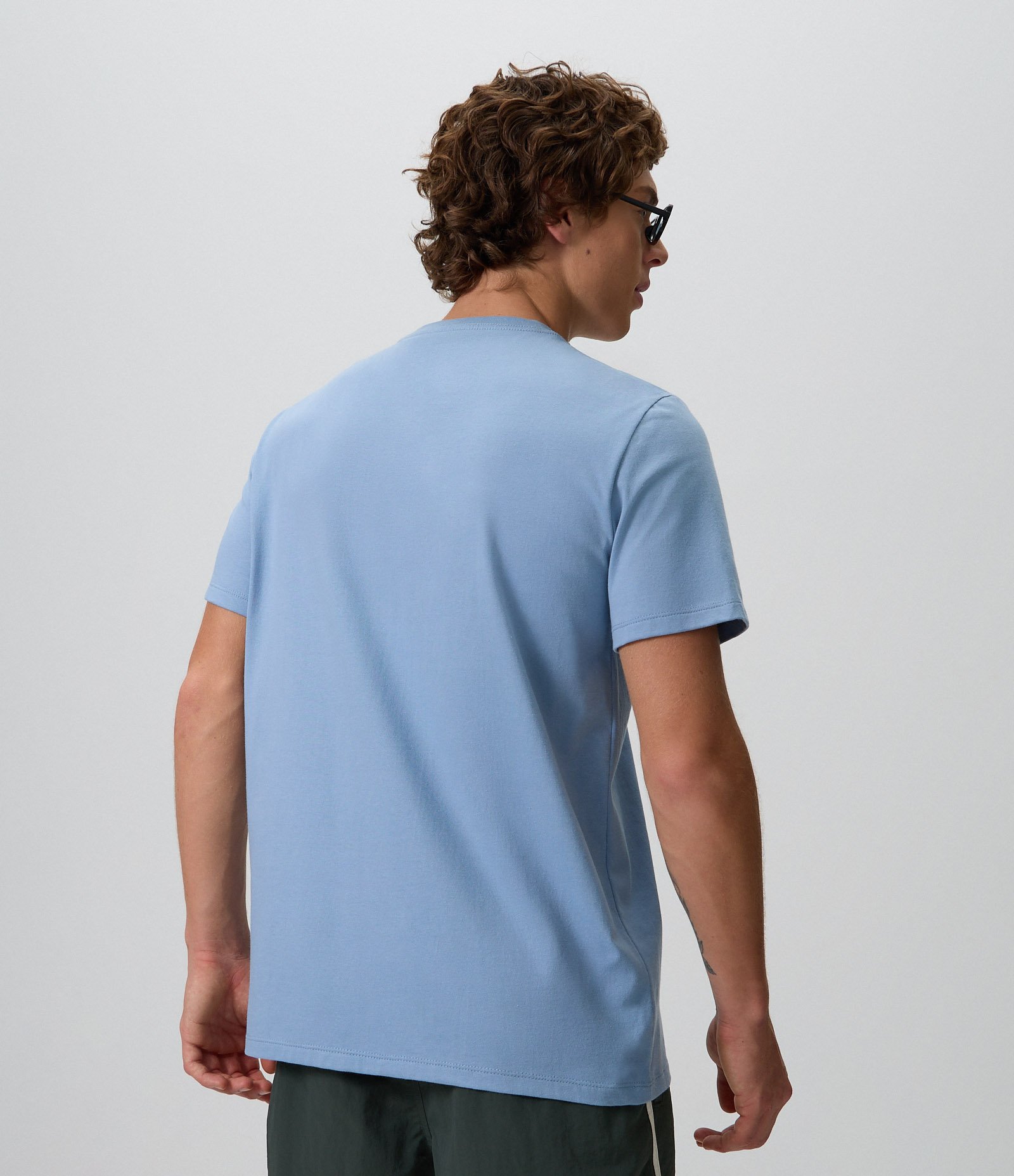 Camiseta Comfort em Algodão com Estampa Mini Ícone Azul 3