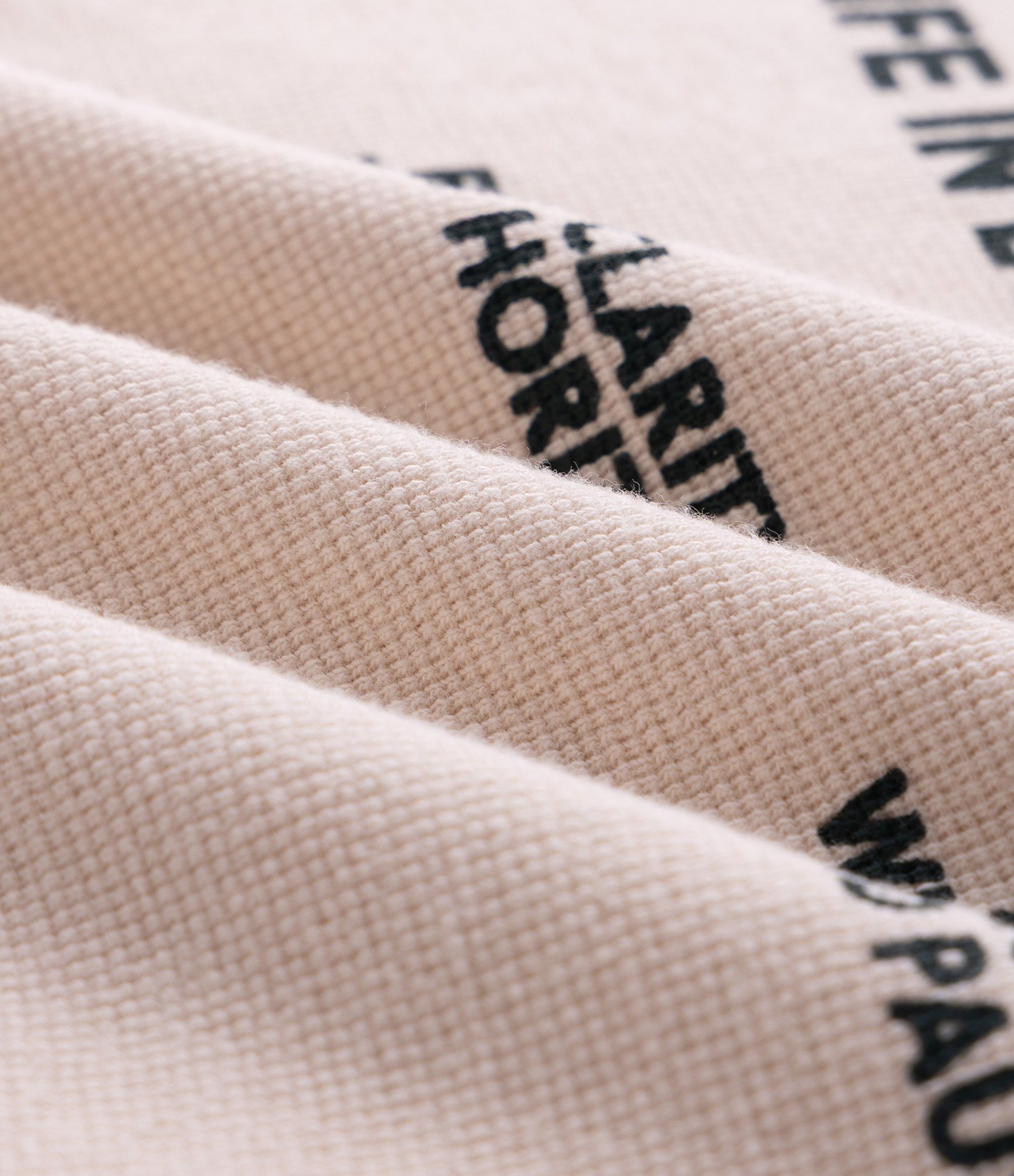 Camiseta Relaxed em Algodão Texturizado com Lettering Bege 3