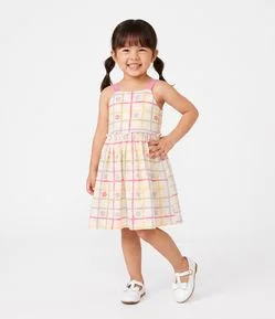 Vestido Infantil Em Algodão Sem Manga - Tam 1mam6 Anos