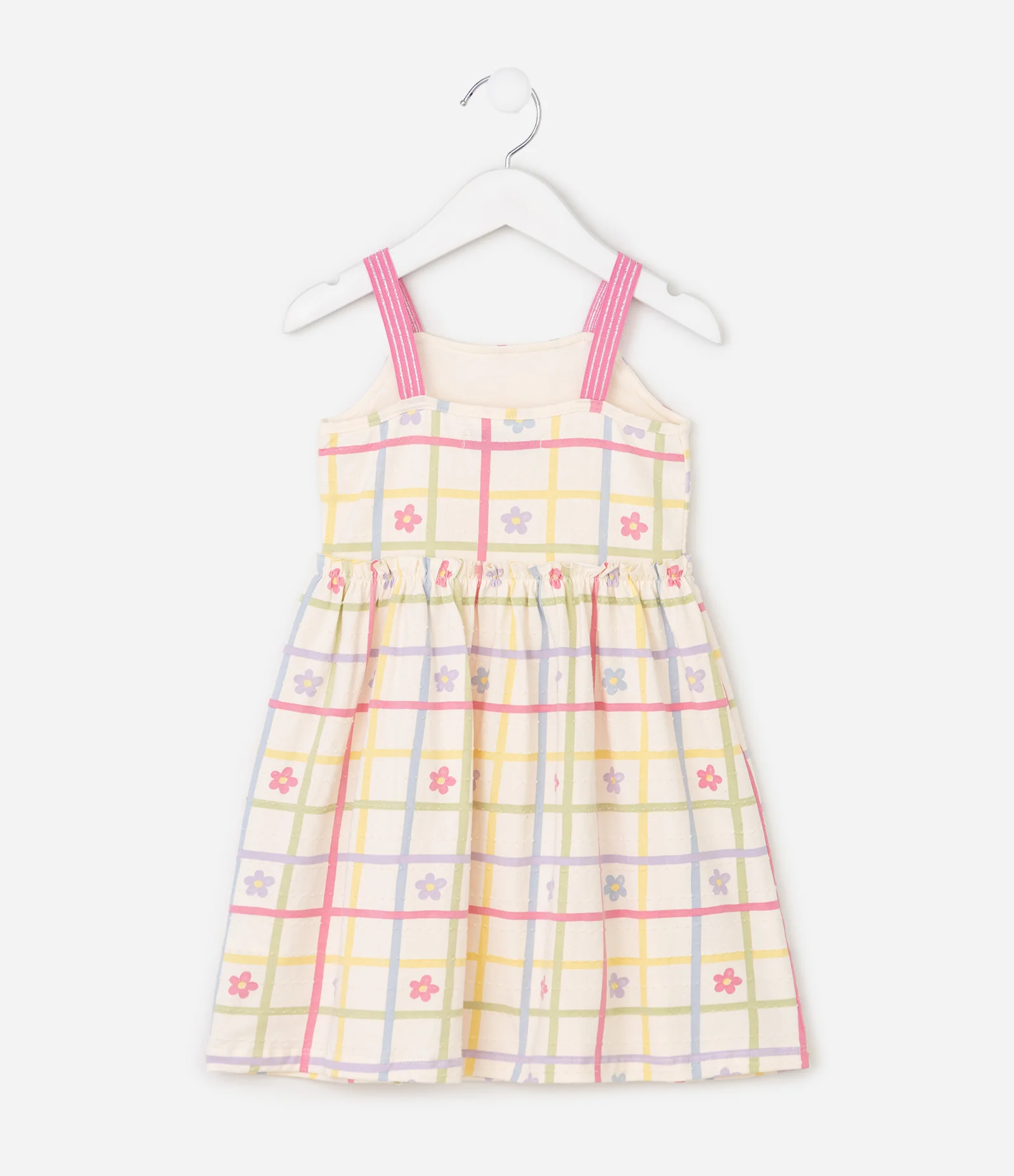 Vestido Infantil Em Algodão Sem Manga - Tam 1 a 6 Anos Amarelo 2