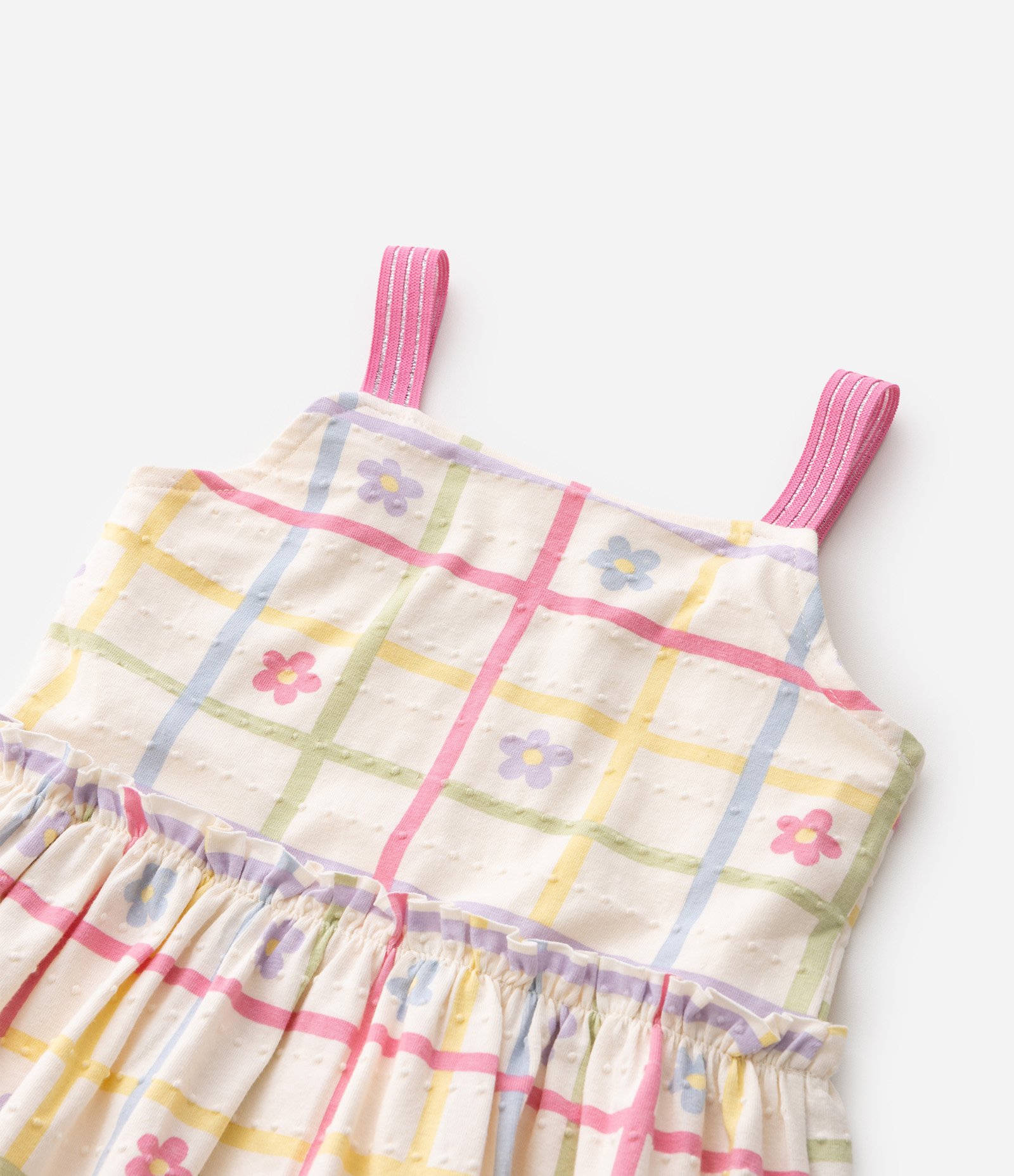 Vestido Infantil Em Algodão Sem Manga - Tam 1 a 6 Anos Amarelo 4