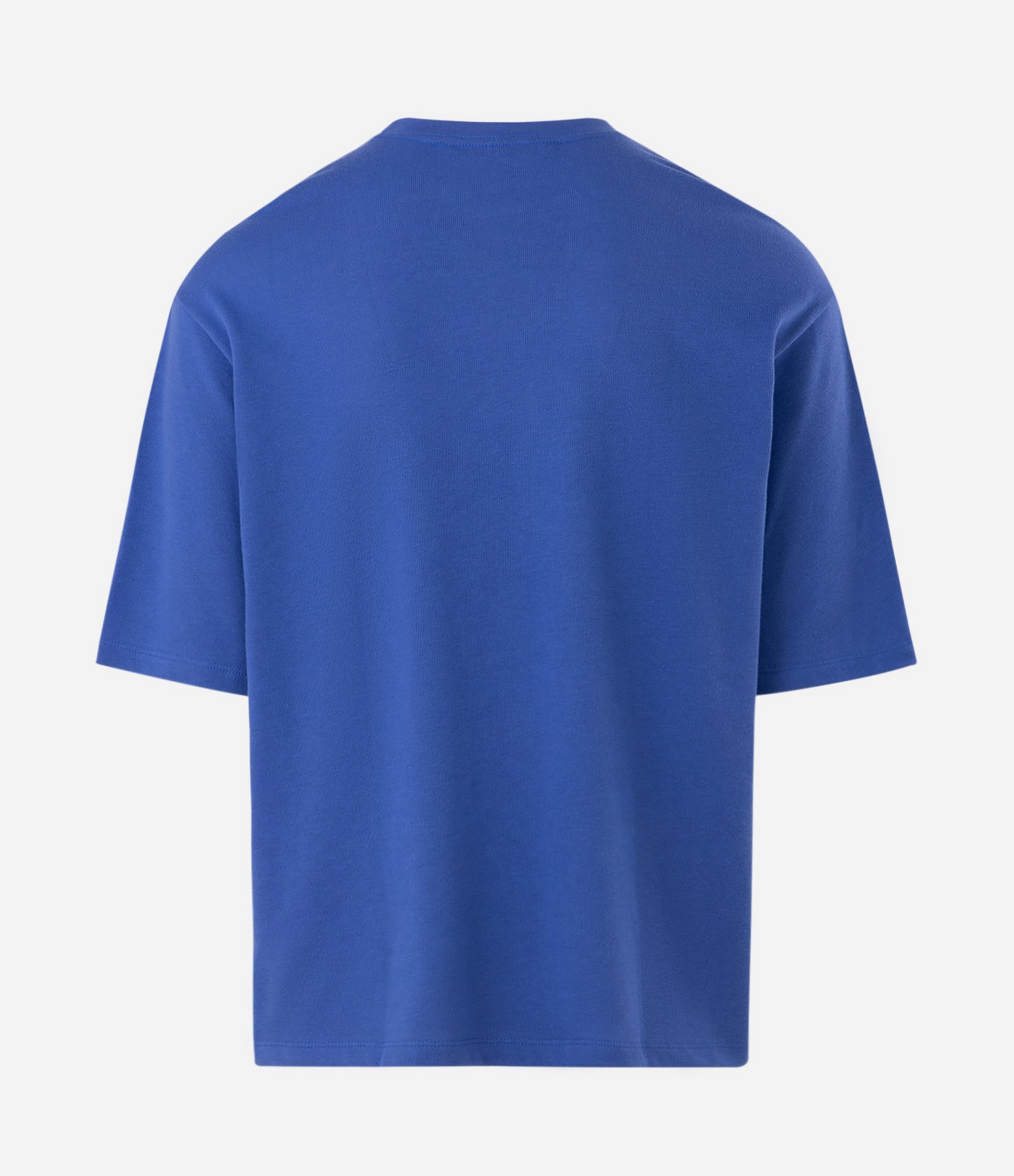 Camiseta Boxy Texturizada Decote Canoa Azul 2