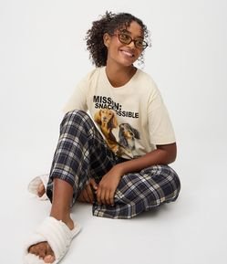Blusa de Pijama em Algodão com Estampa de Cachorrinhos