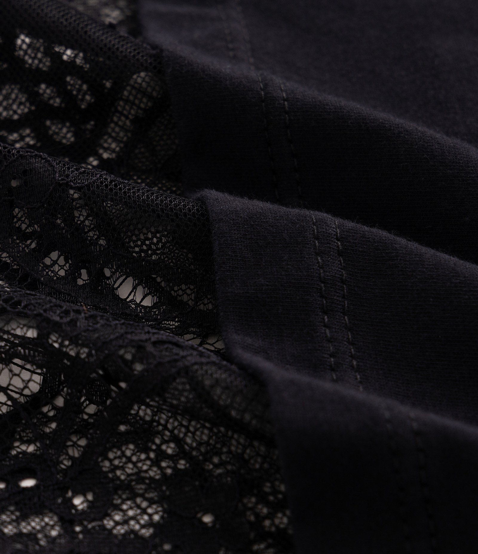 Vestido Longo em Algodão com Detalhe em Renda Curve & Plus Size Preto 3