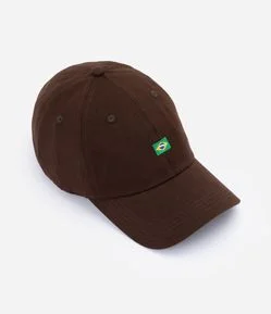 Boné Sarja com Bandeira do Brasil Bordada