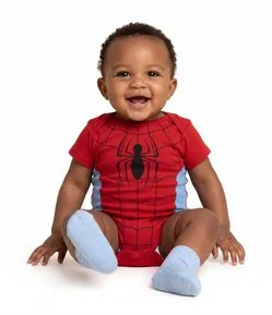 Body Infantil Em Algodão Homem Aranha - Tam 0 a 18 Meses