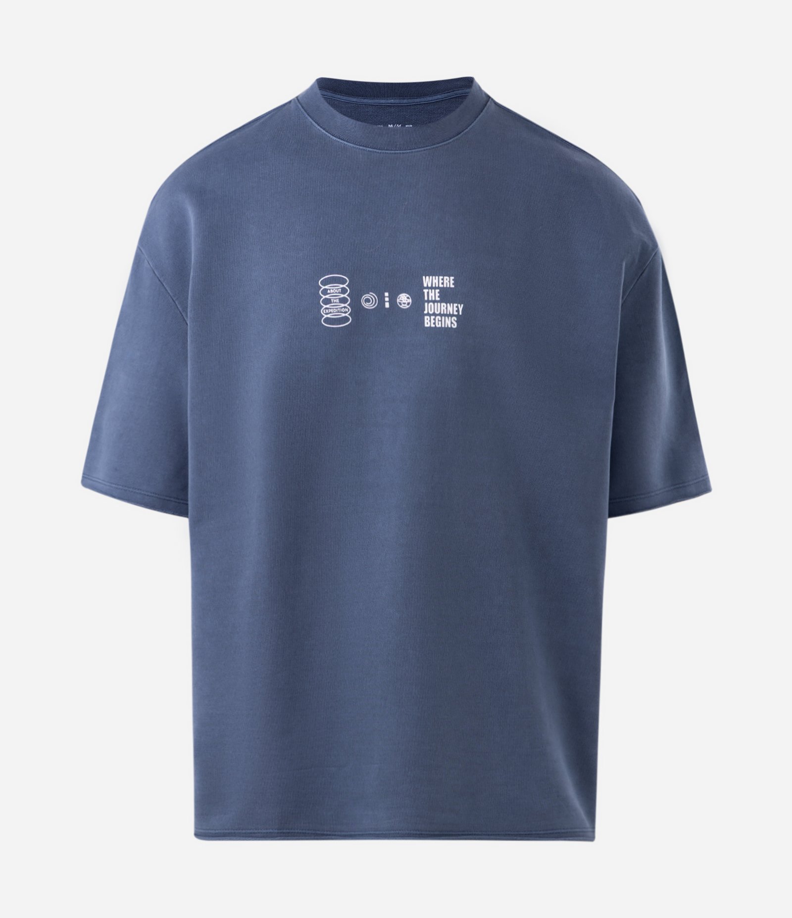 Camiseta Oversized em Moletinho Photoprint Expedition Azul 1