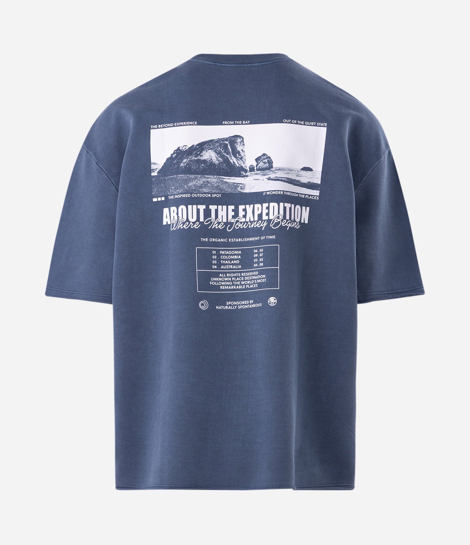 Camiseta Oversized em Moletinho Photoprint Expedition Azul 2