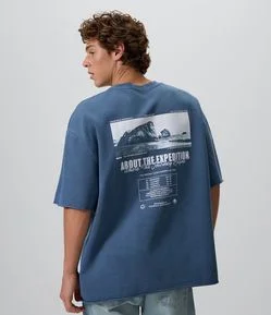 Camiseta Oversized em Moletinho Photoprint Expedition