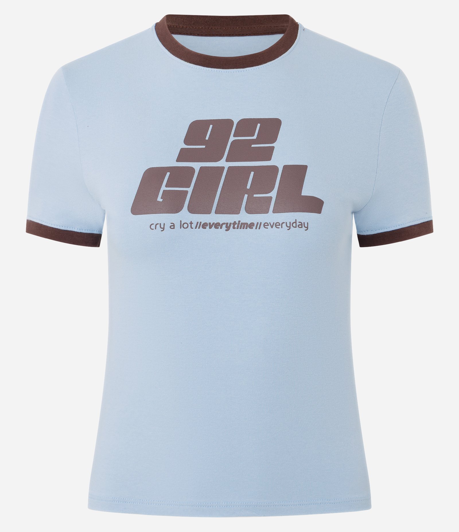 Camiseta New T-shirt em Algodão com Lettering 92 Girl Azul 5