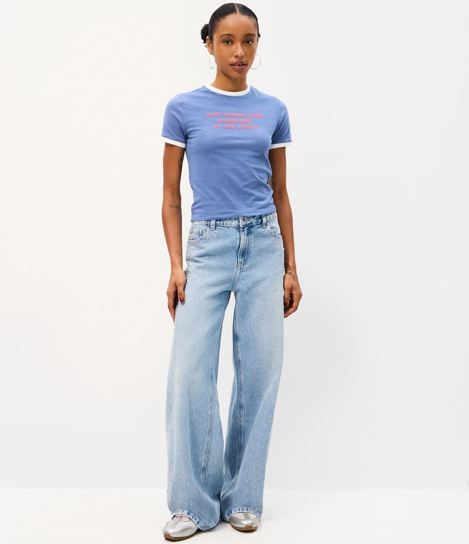 Camiseta com Estampa Lettering Harry Styles em Algodão Azul 2