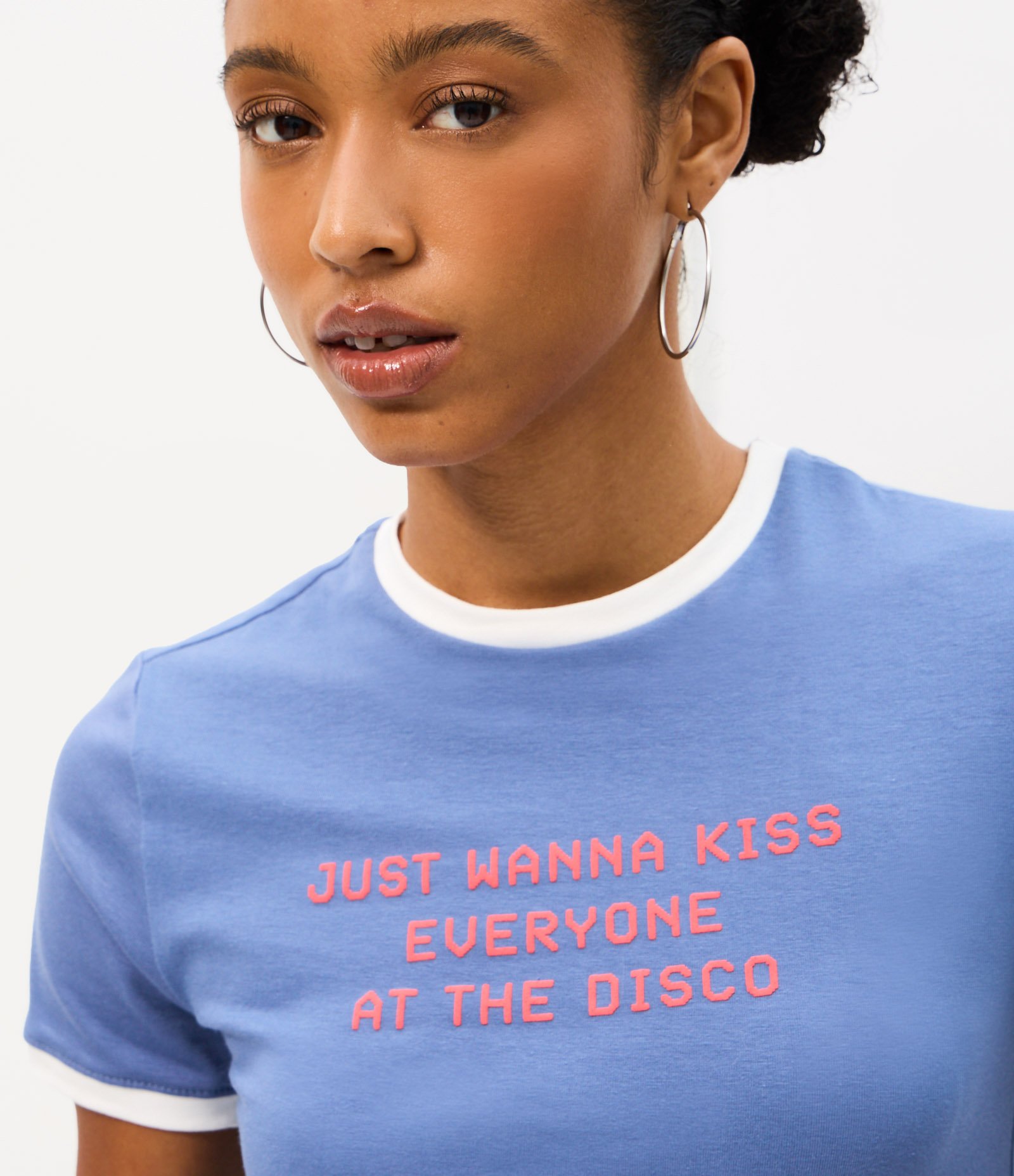 Camiseta com Estampa Lettering Harry Styles em Algodão Azul 3