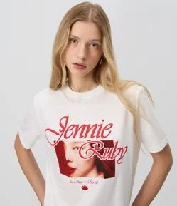 Camiseta com Estampa Jennie Ruby em Algodão