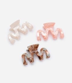 Kit com 03 Piranhas de Cabelo Marmorizadas