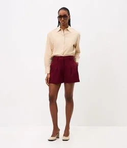 Short Alfaiatado com Pregas
