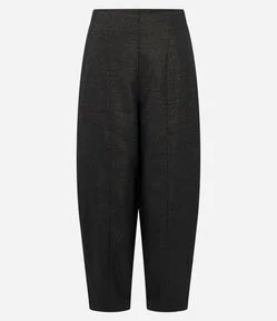 Calça Barrel em Flamê com Brilho