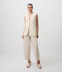 Calça Barrel em Flamê com Brilho