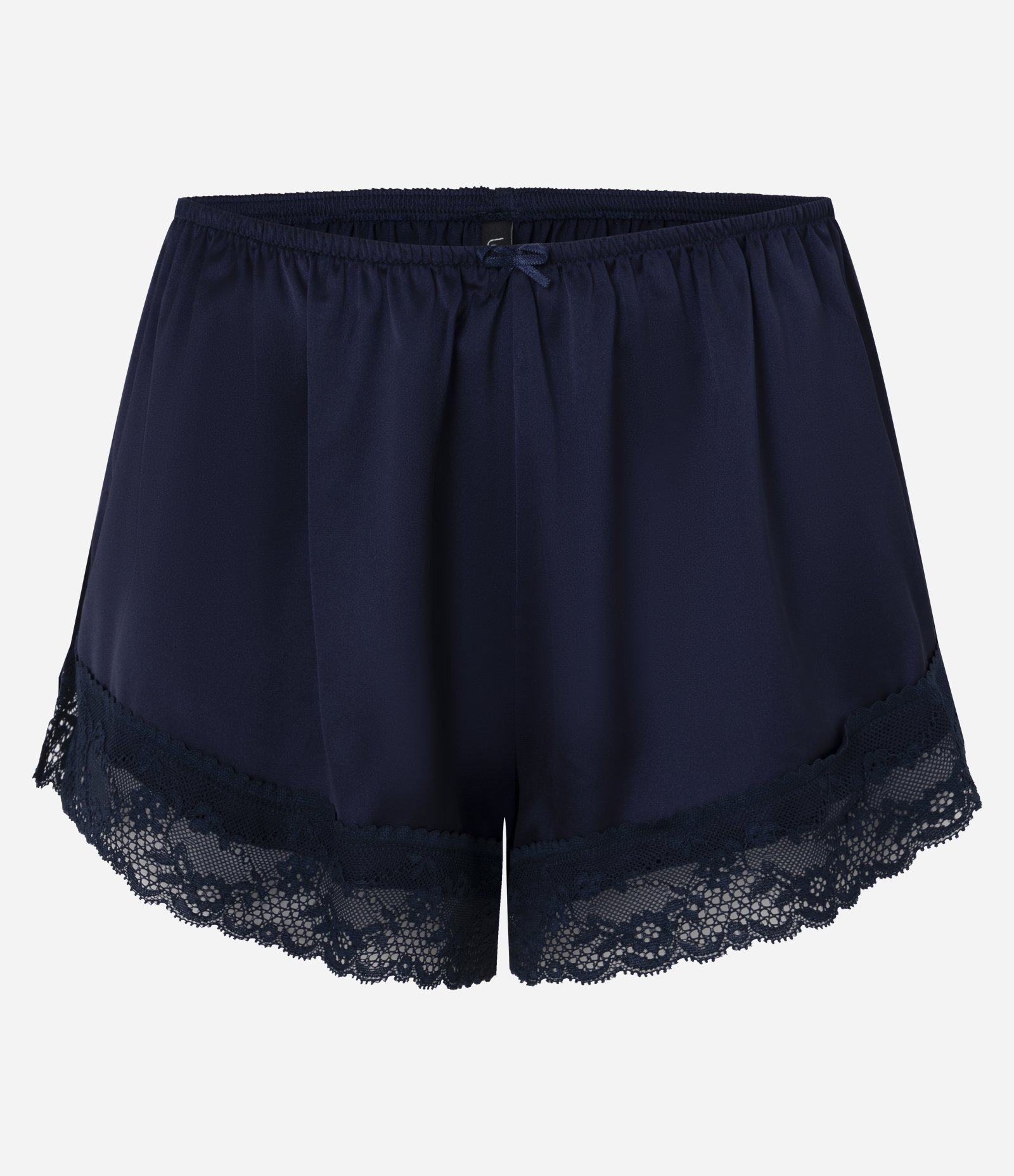 Short de Pijama Regular de Cetim com Renda Avulso Azul 5
