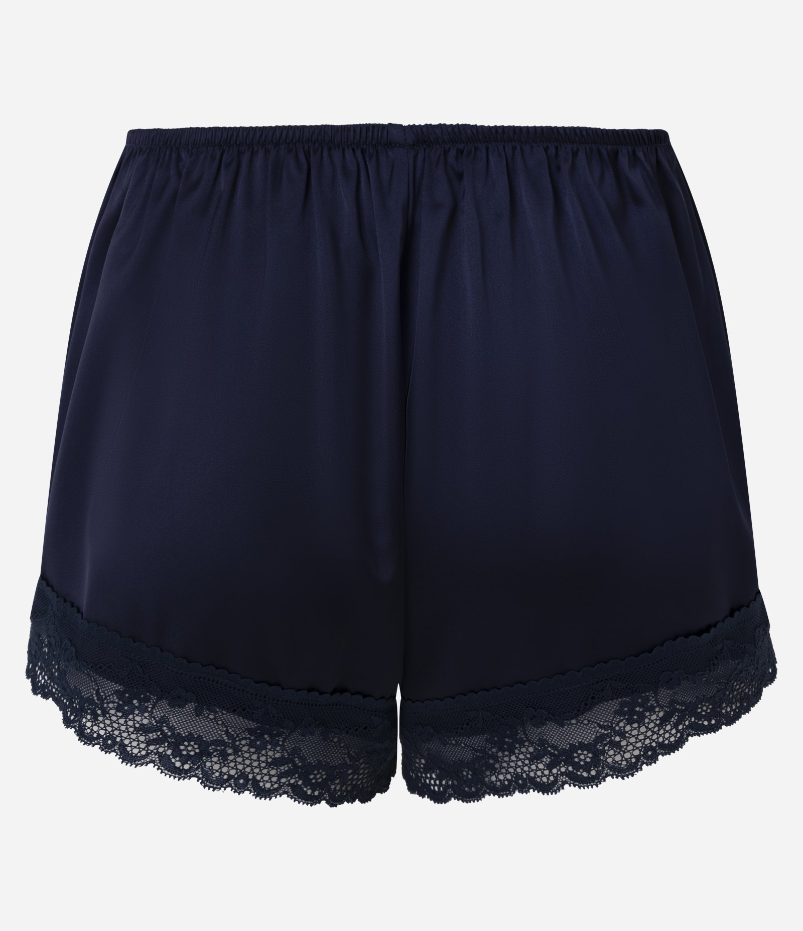 Short de Pijama Regular de Cetim com Renda Avulso Azul 7