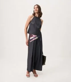 Blusa com Decote Quadrado e Alças Finas