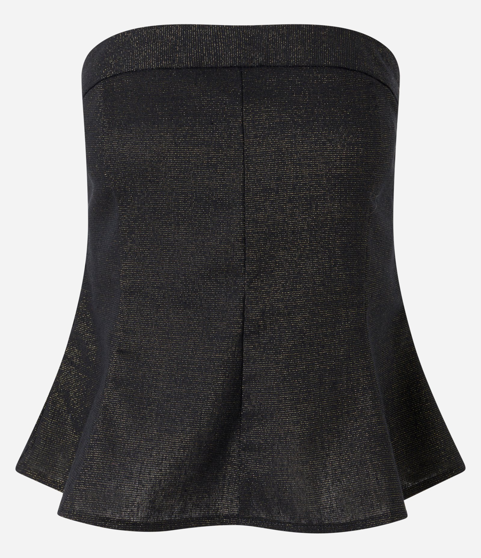 Blusa Tomara que Caia em Flamê com Brilho Preto 5