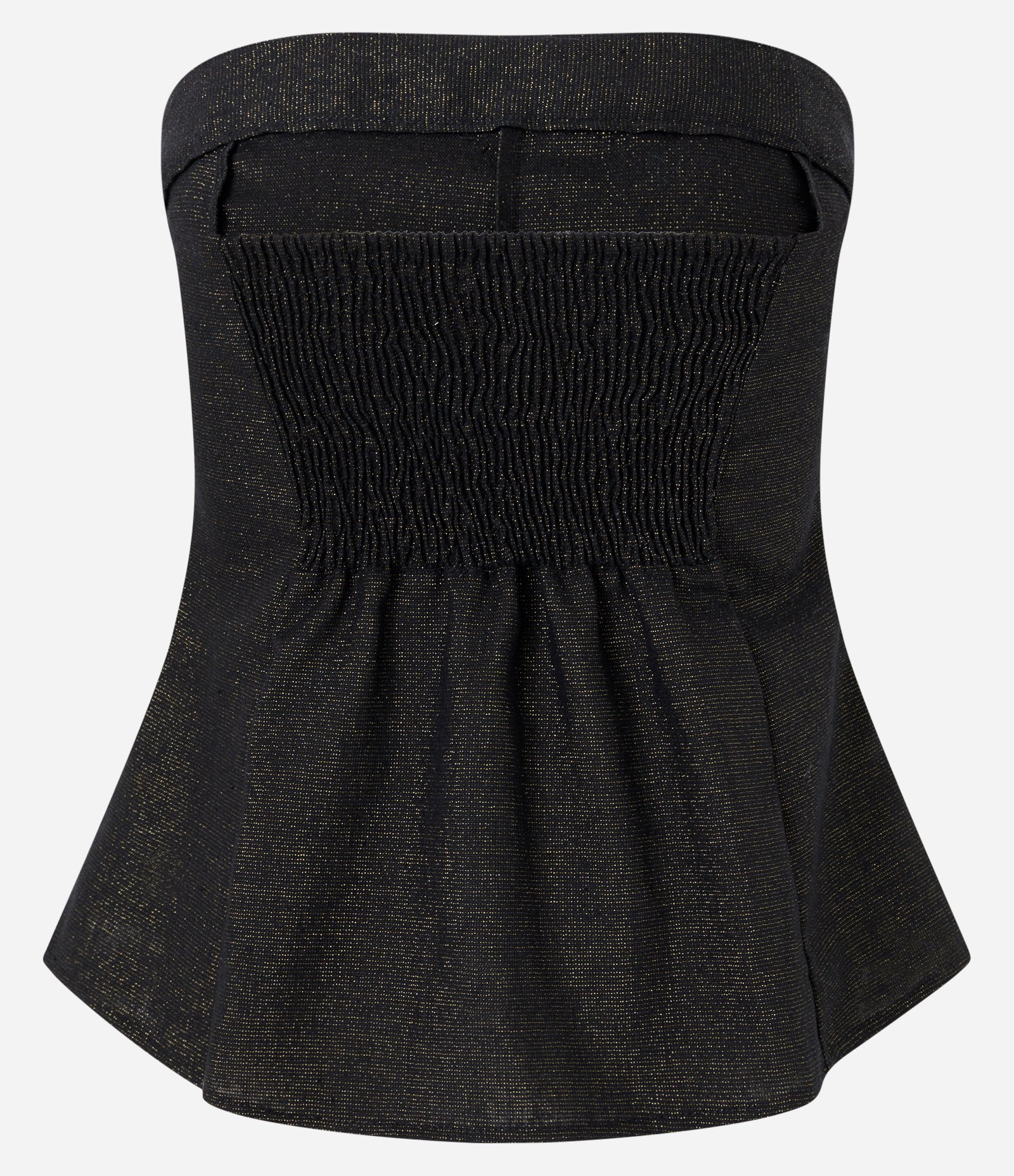 Blusa Tomara que Caia em Flamê com Brilho Preto 7