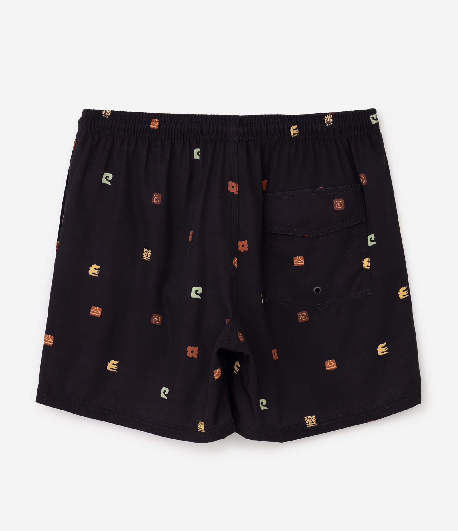 Bermuda de Banho com Estampa Mini Ícones Preto 2