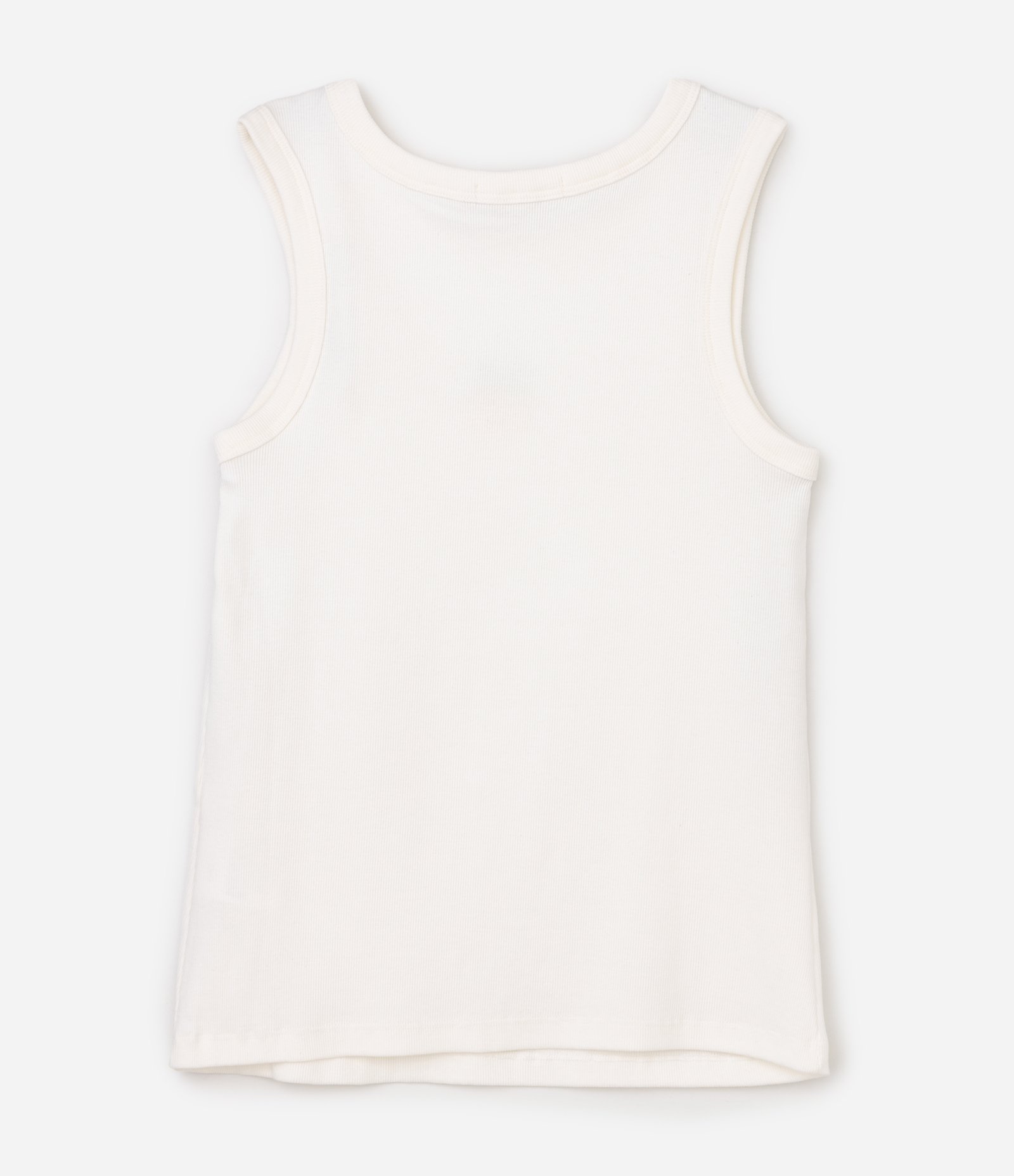 Regata Ajustada em Ribana com Bordado Curve & Plus Size Branco 6