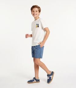 Bermuda Infantil com Forro e Cintura Elástica - Tam 5 a 14 anos