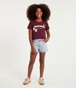 Short Jeans Infantil Em Algodão - Tam 5 a 16 anos