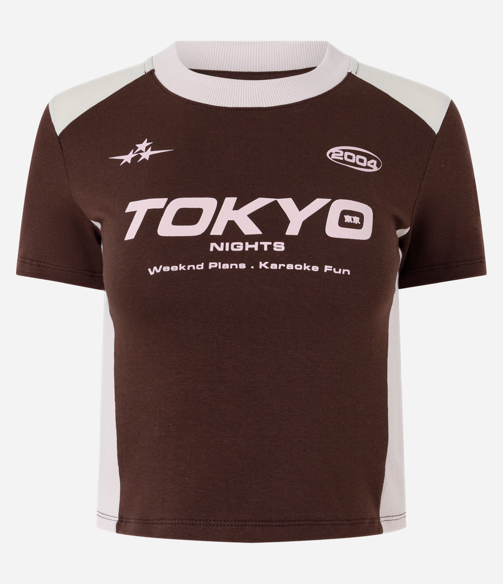 Camiseta New Tshirt em Algodão com Lettering Tokyo Nights Marrom 5