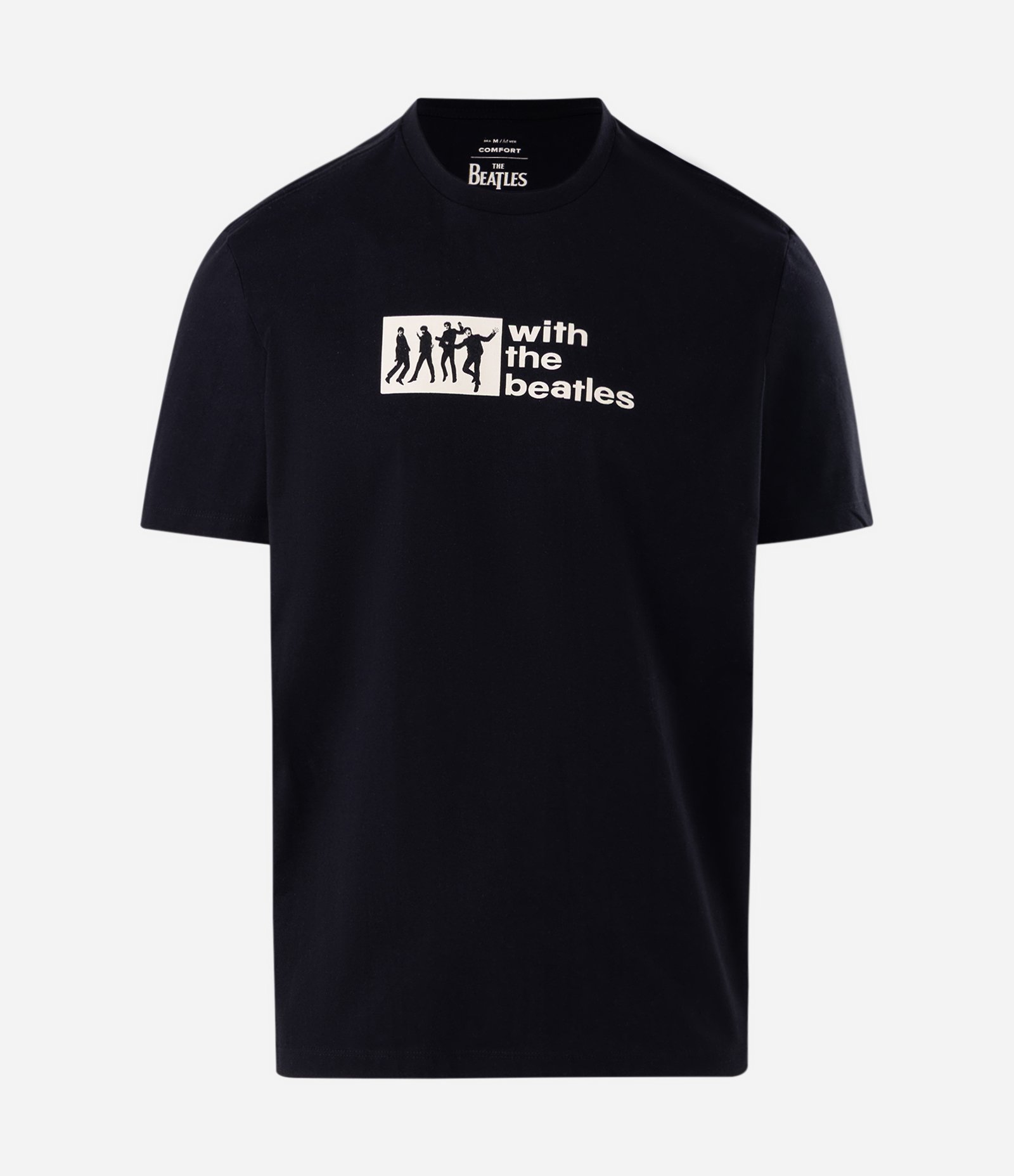Camiseta Comfort em Algodao com Estampa The Beatles Preto 1
