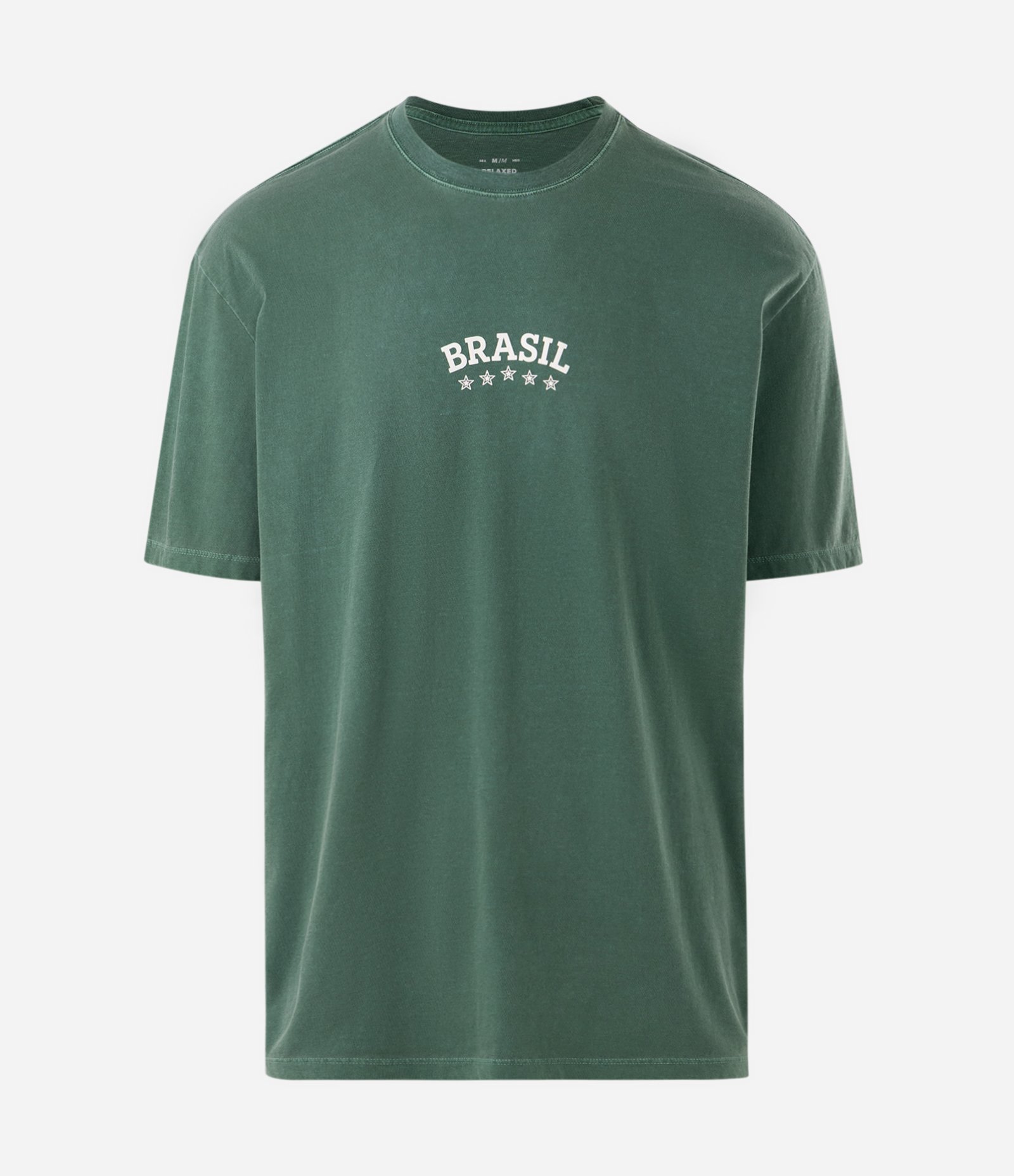 Camiseta Relaxed Algodão Brasil Verde 4
