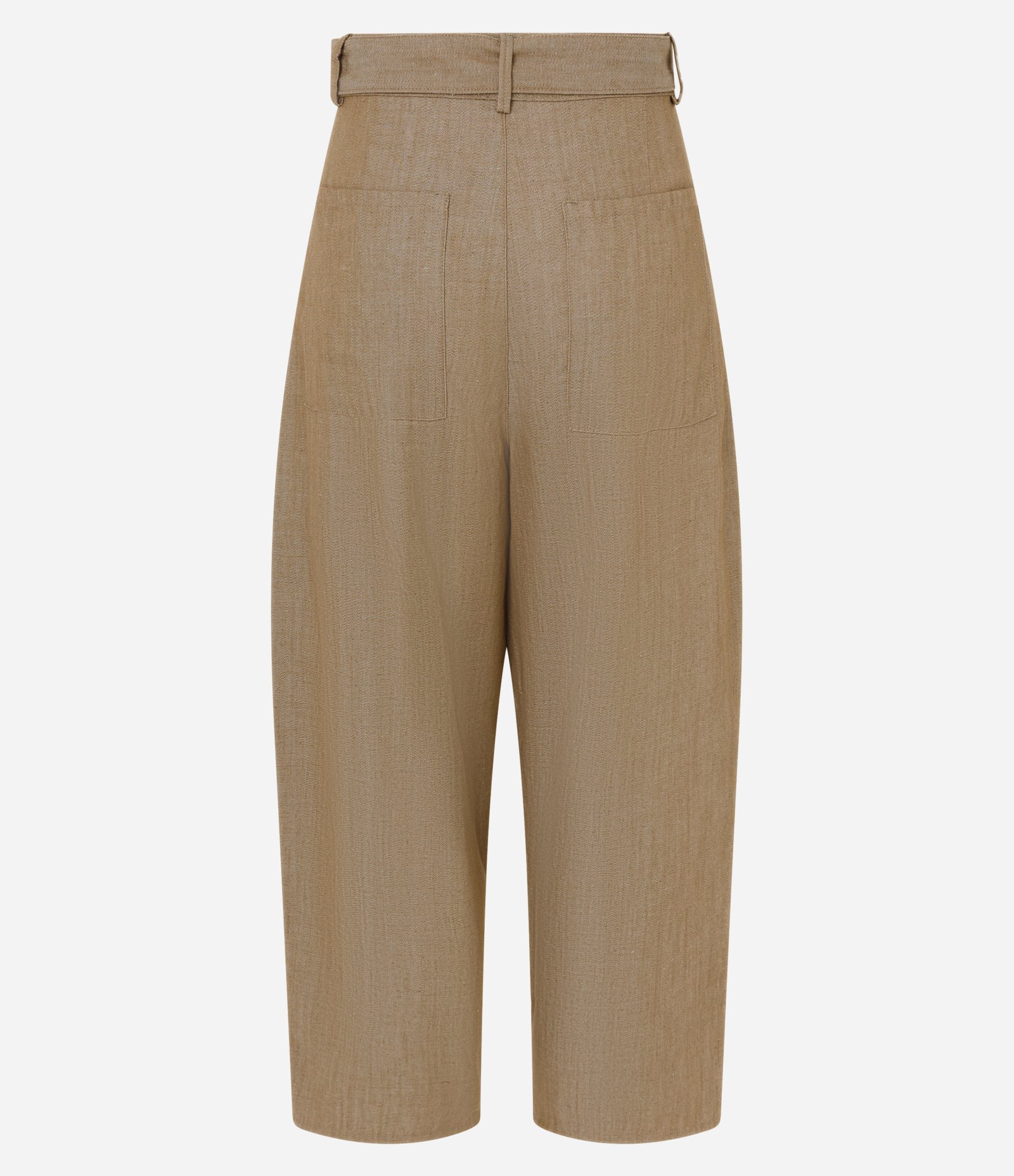 Calça Carrot Jeans com Argola Metálica e Cintura Alta Marrom 8