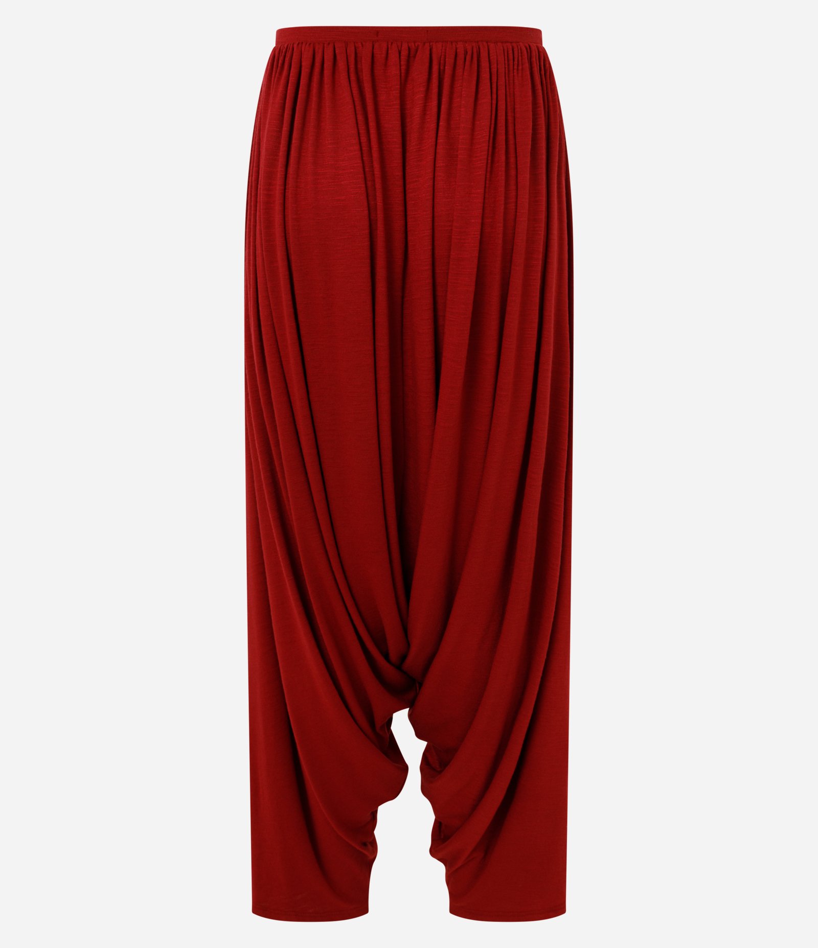 Calça Saruel em Malha Efeito Tricô com Cintura Elástica Vermelho 6