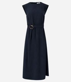 Vestido Viscose Com Faixa Para Amarração Fixa e Fivela