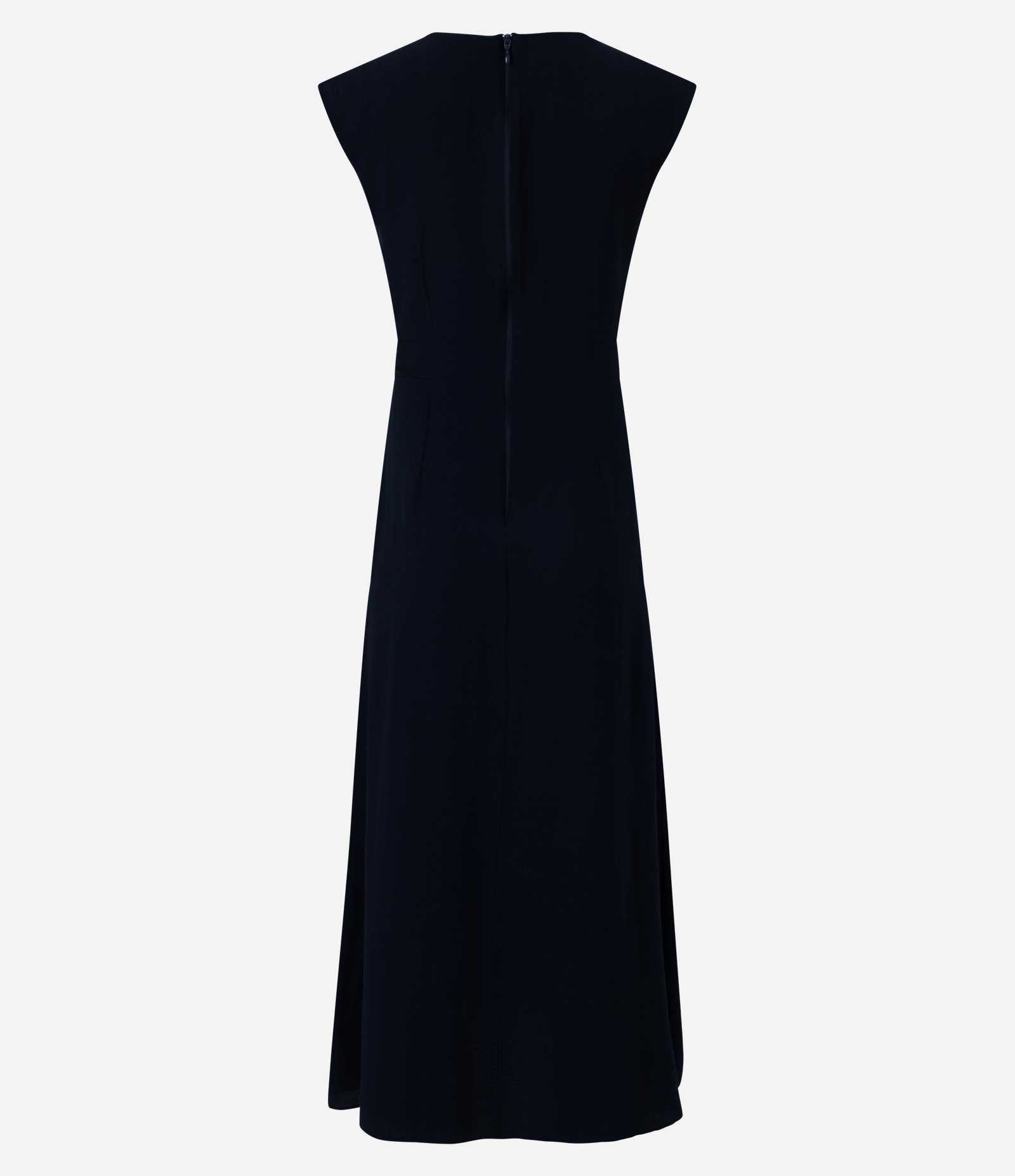 Vestido Viscose Com Faixa Para Amarração Fixa e Fivela Azul 3