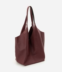 Bolsa Hobo Grande em Couro com Fechamento por Mosquetão