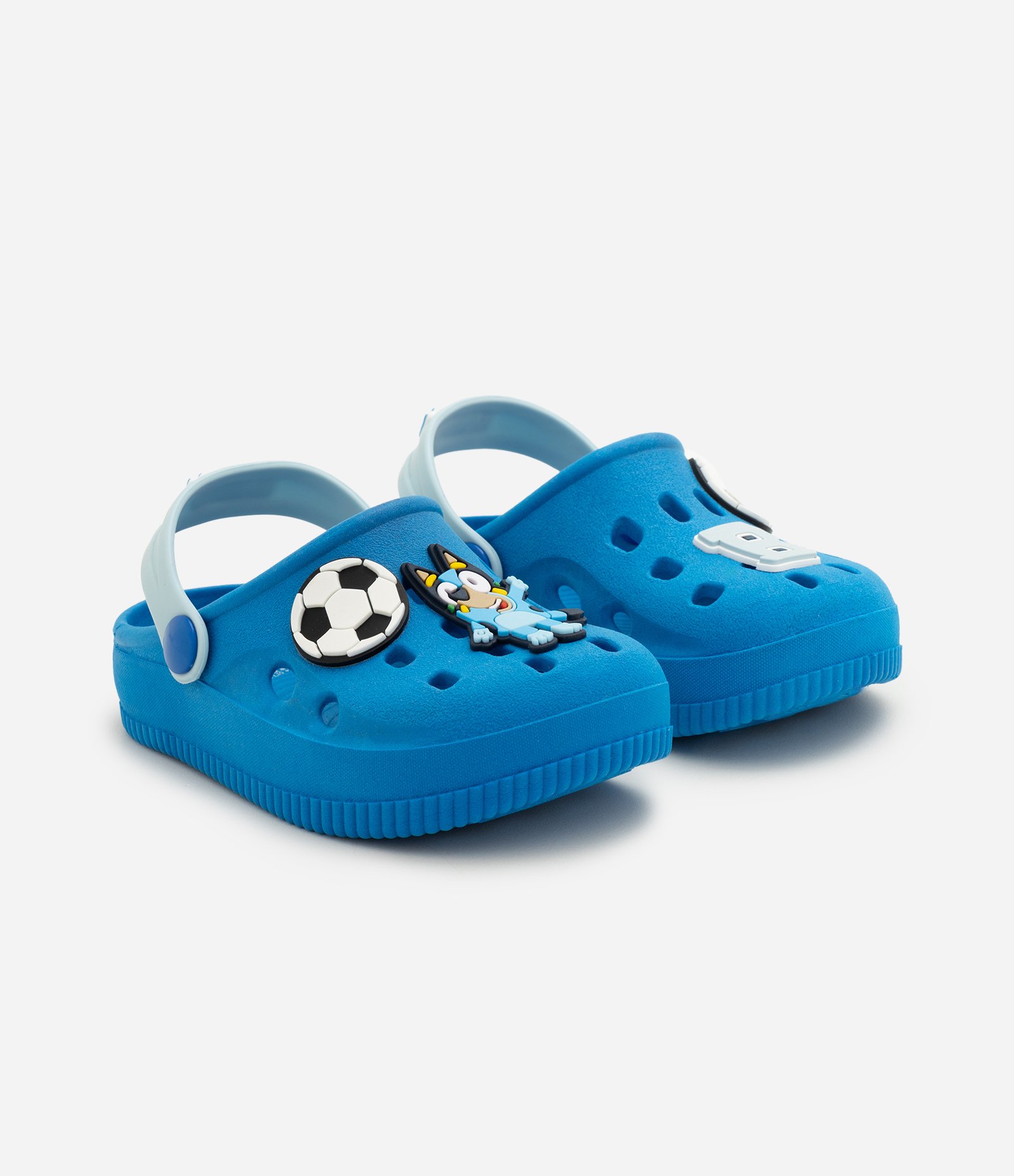 Sandália Infantil Babuche Bluey e Futebol - Tam 20 a 25 Azul 1