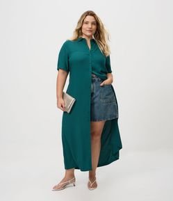 Vestido Chemise Midi Viscose Curve & Plus Size